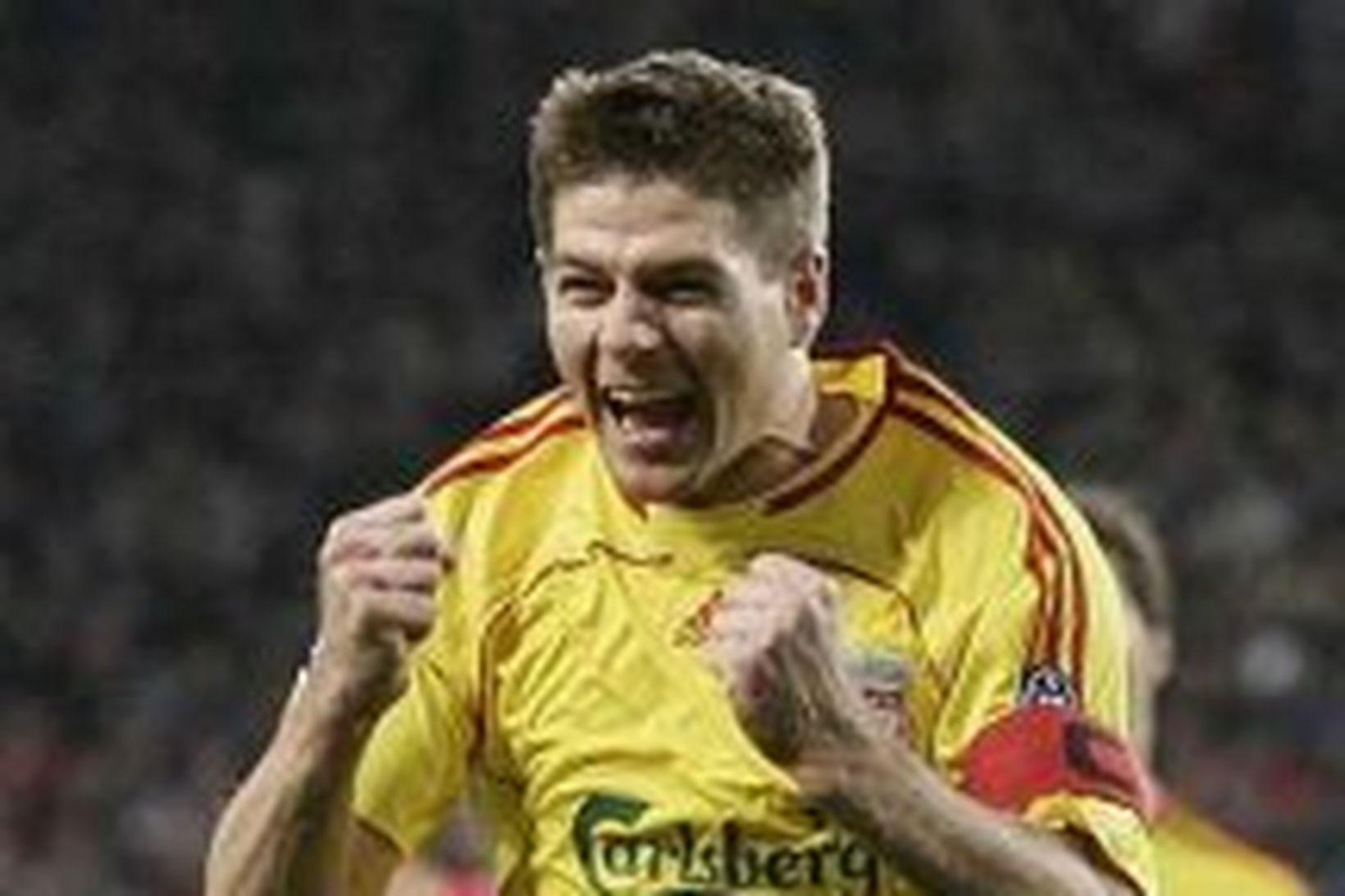 Steven Gerrard fyrirliði Liverpool.