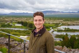 Viktor Pétur Finnsson, chairman of the Young Independence Party (SUS), is at Þingvellir for the …