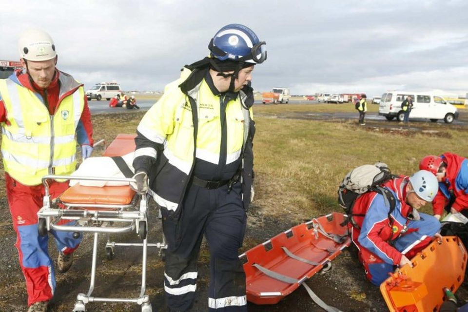 Fjölmenni tók þátt í æfingunni