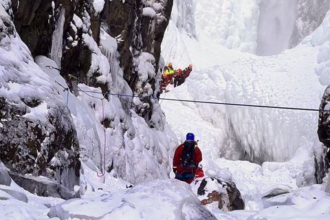 The Rescue team at Glymur last Wednesday.