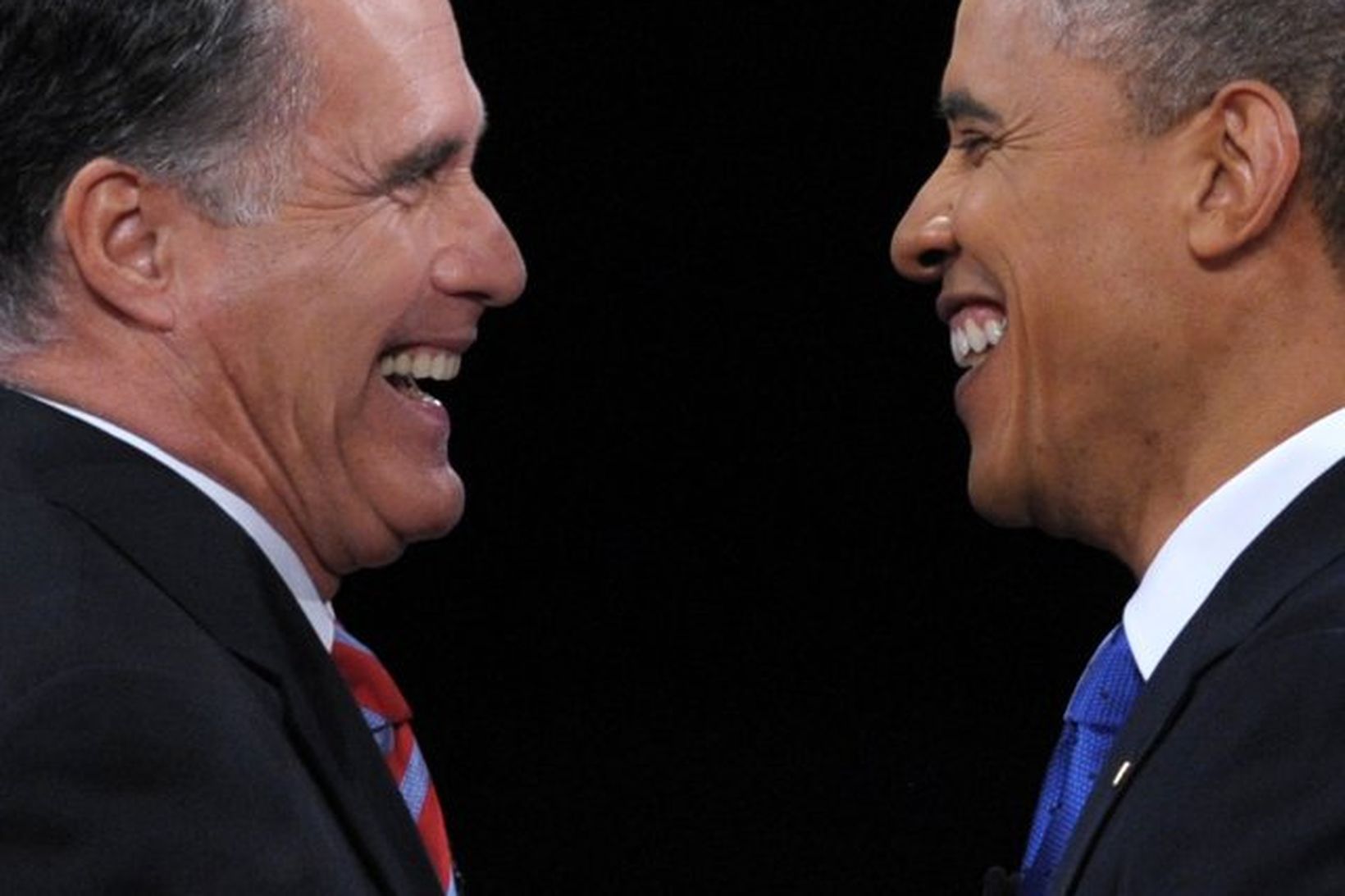 Mitt Romney og Barack Obama.
