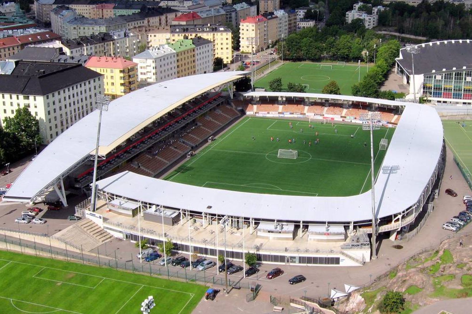 Leikið er á Bolt Arena í Helsinki, heimavelli HJK, sem …