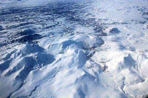 Kerlingafjöll mountains, an aerial view.