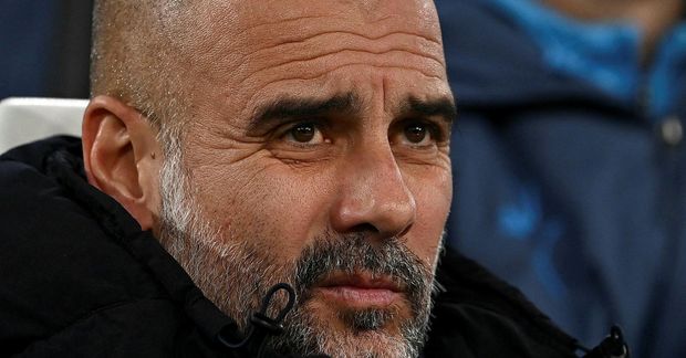 Pep Guardiola, knattspyrnustjóri Manchester City.