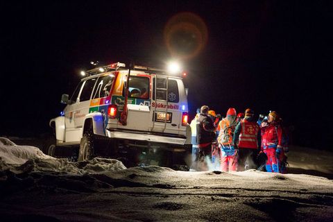 Björgunarsveitarmenn fundu fólkið fyrir kl. 23 í kvöld. Myndin er úr safni.