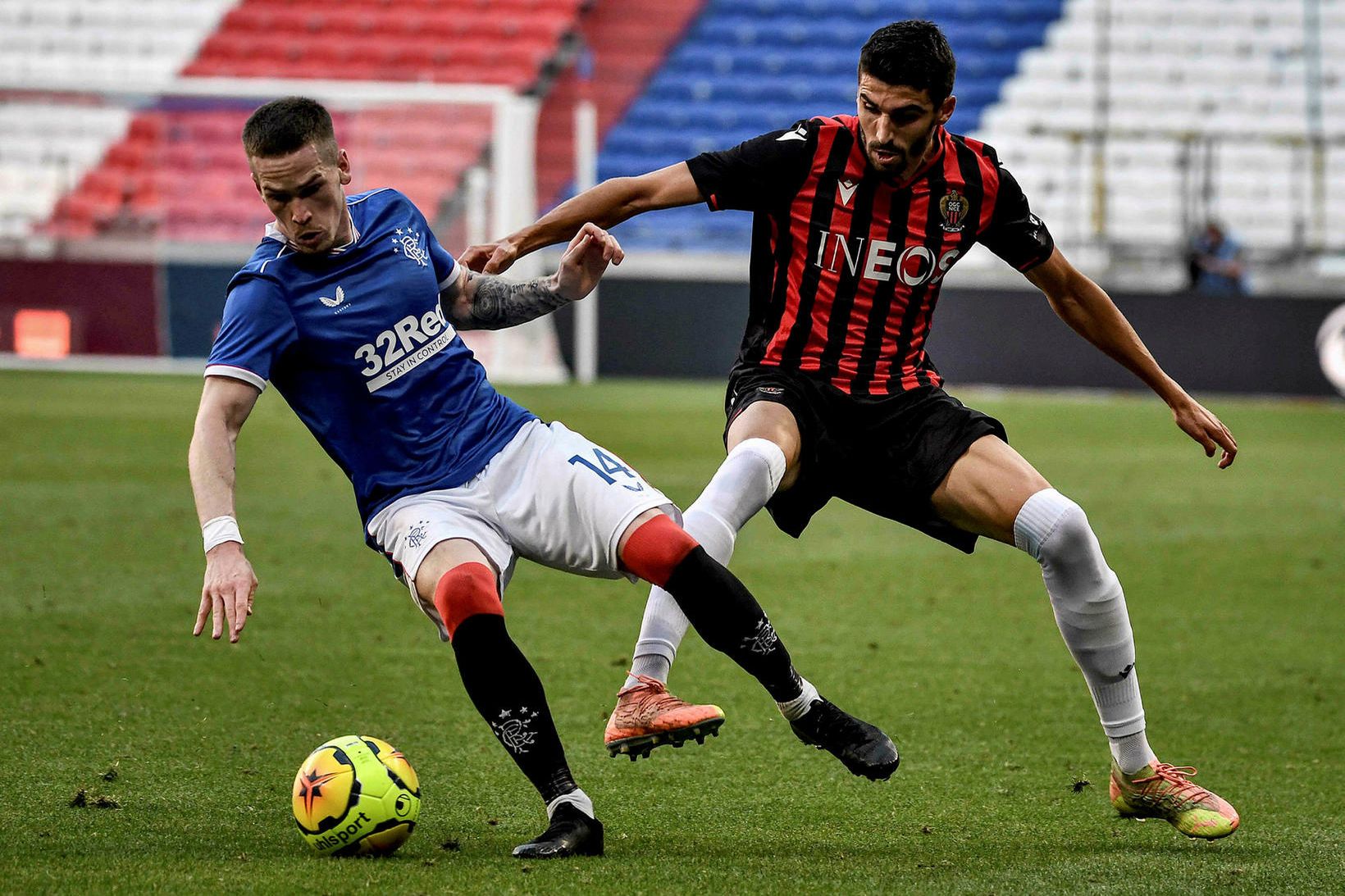 Ryan Kent í leik með Rangers.