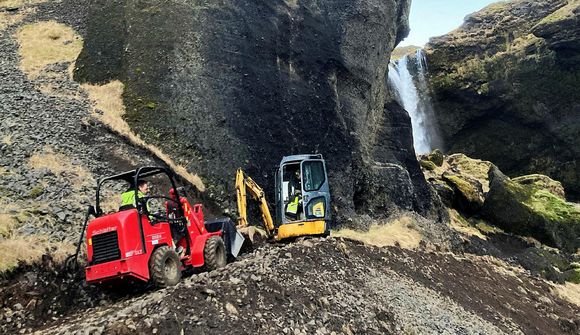 Göngustígur lagður að Kvernufossi