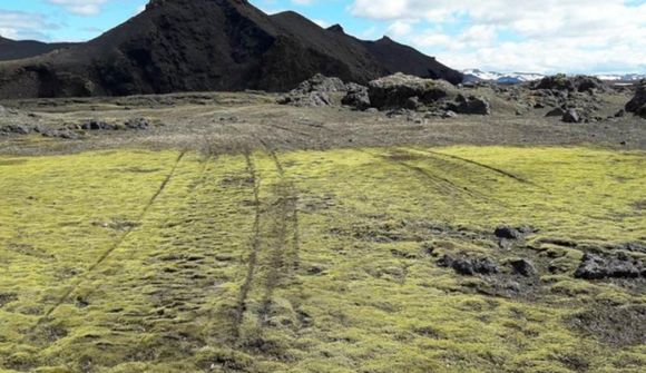 Ljót för eftir vélsleða á Fjallabaki