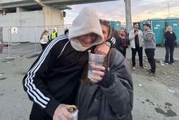 Rapparinn Daniil og kærastan hans Ingibjörg að krútta yfir sig.