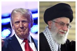 Trump og Ali Khamenei, æðstiklerkur Írans.