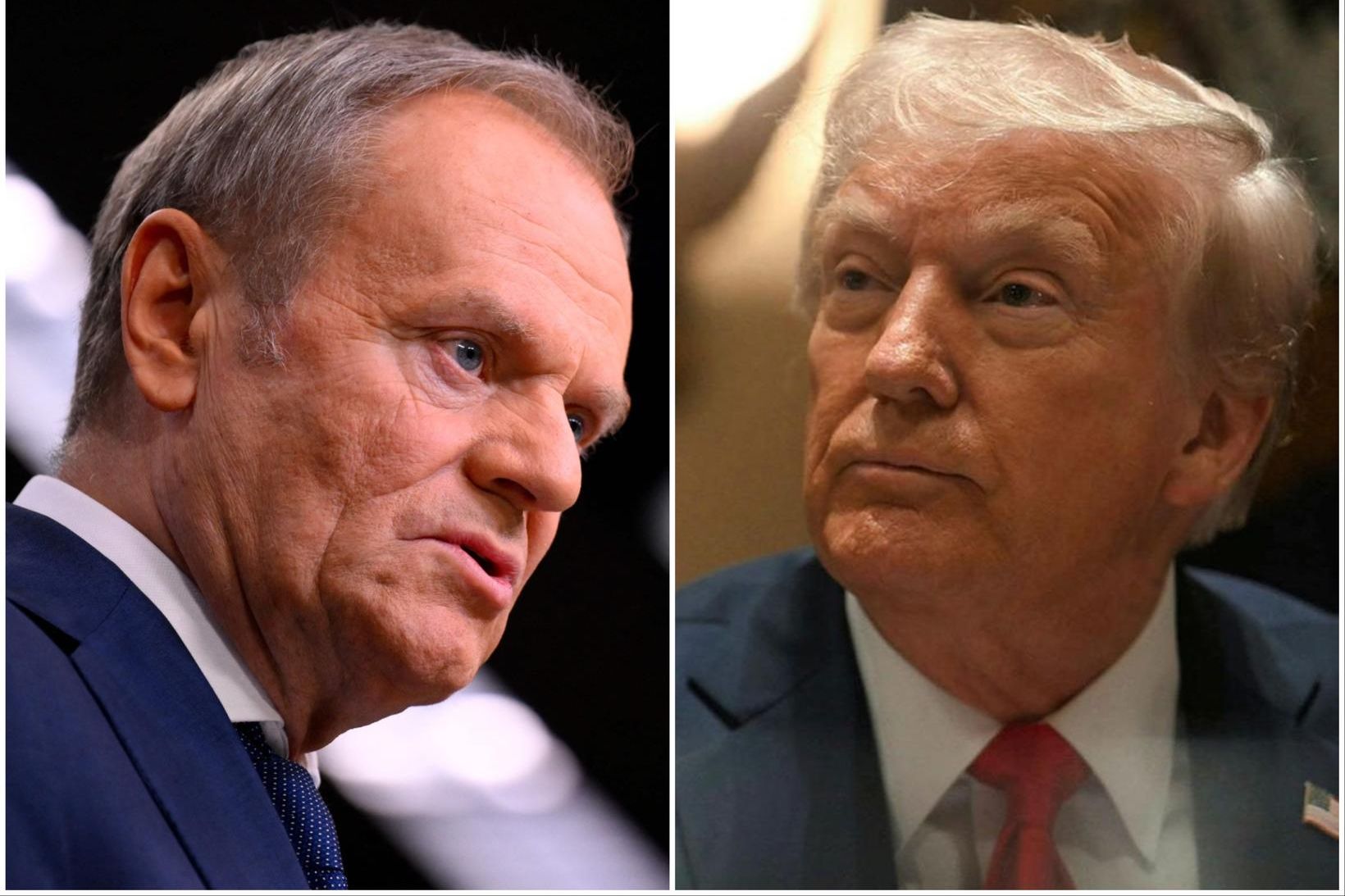 Donald Tusk og Donald Trump.