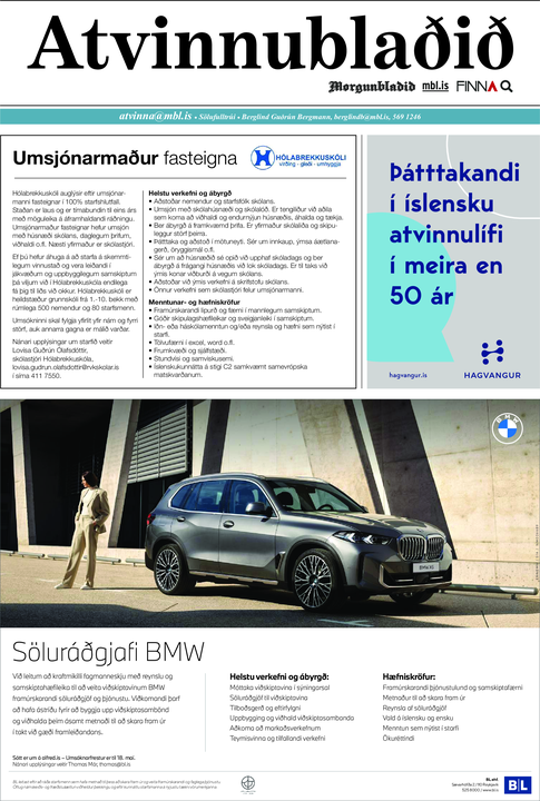 Atvinnublað Morgunblaðsins