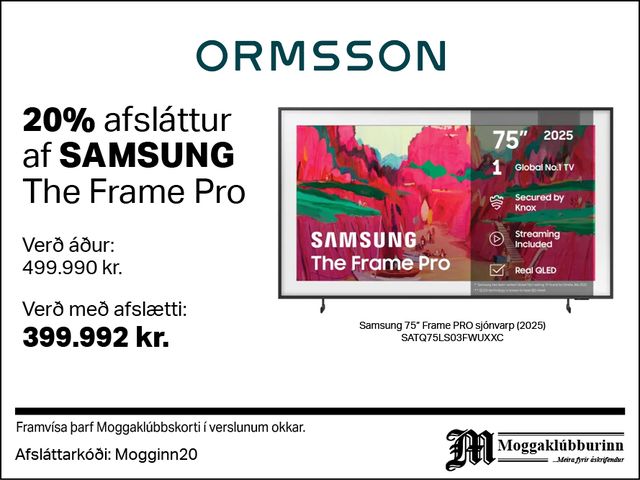 Ormsson - sjónvarp 75" Samsung