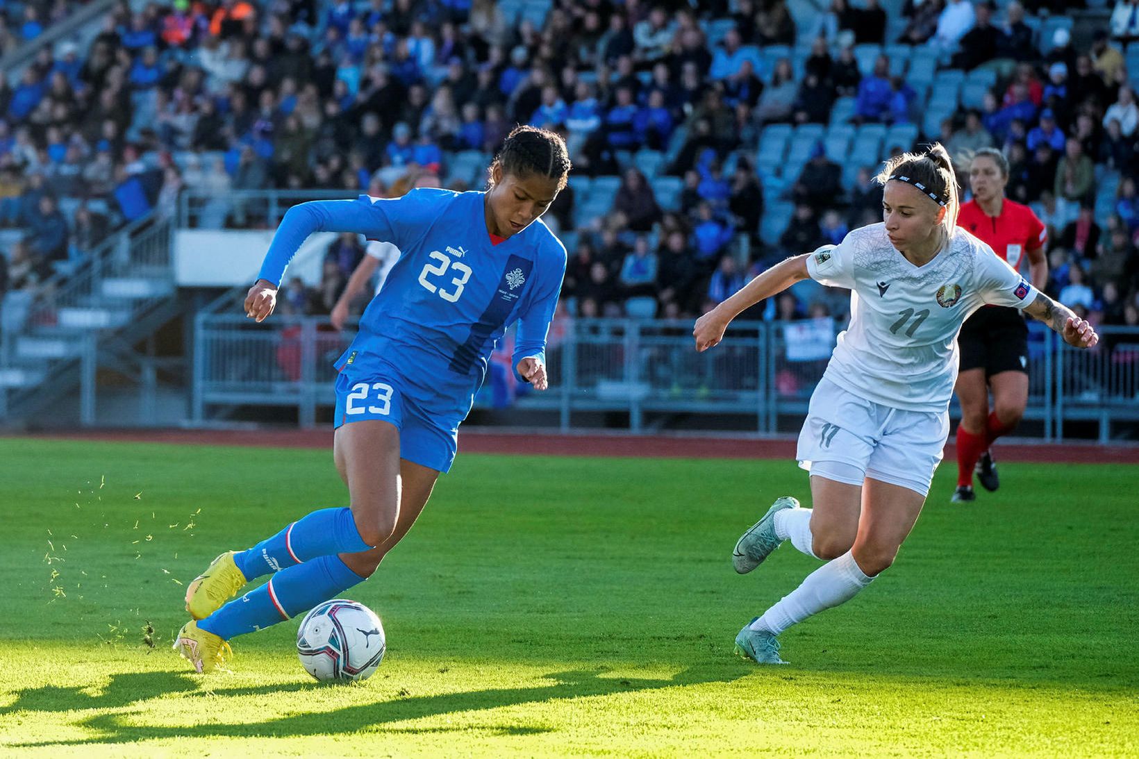 Sveindís Jane Jónsdóttir kláraði færið afar vel.