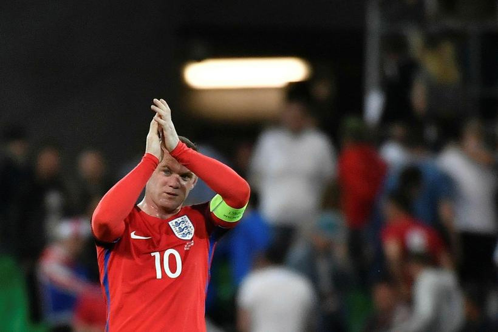 Wayne Rooney, fyrirliði Englendinga.