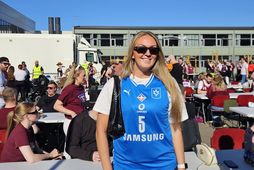 Lovísa Björt í Stjörnutreyjunni í sólinni á Króknum.