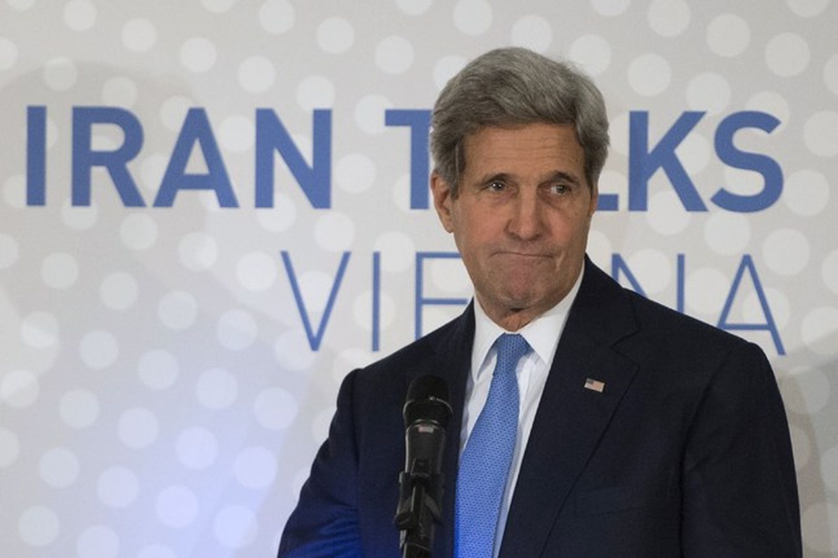 John Kerry, utanríkisráðherra Bandaríkjanna, tilkynnti um að viðræðurnar yrðu framlengdar …