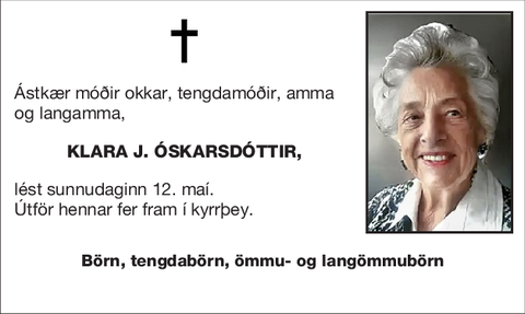 Klara J. Óskarsdóttir,