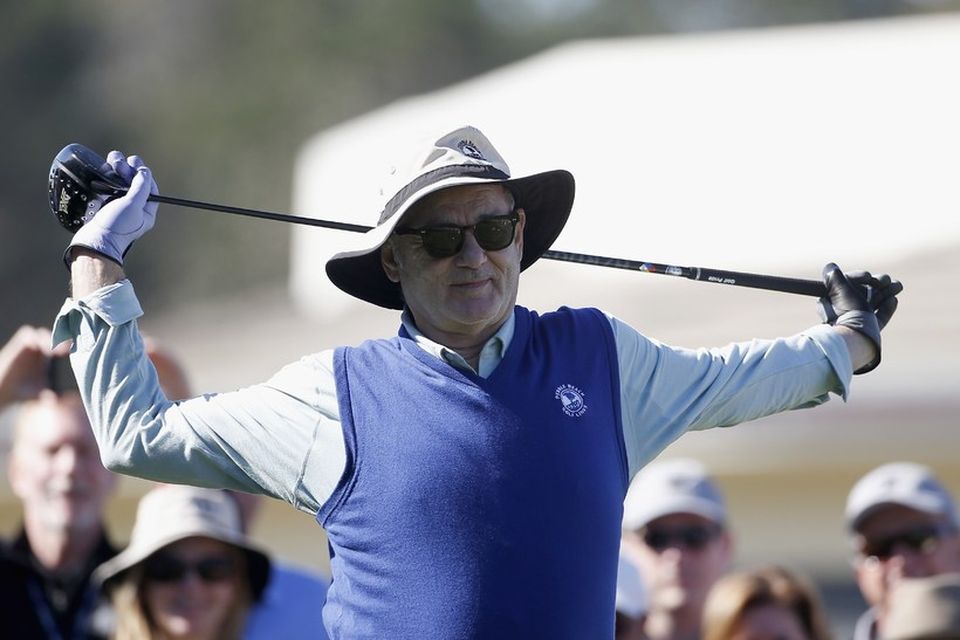 Bill Murray var staddur í bænum til að taka þátt í árlegu golfmóti í Pebble …