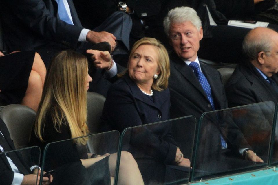 Bill Clinton, Hillary Clinton og dóttirin Chelsea.