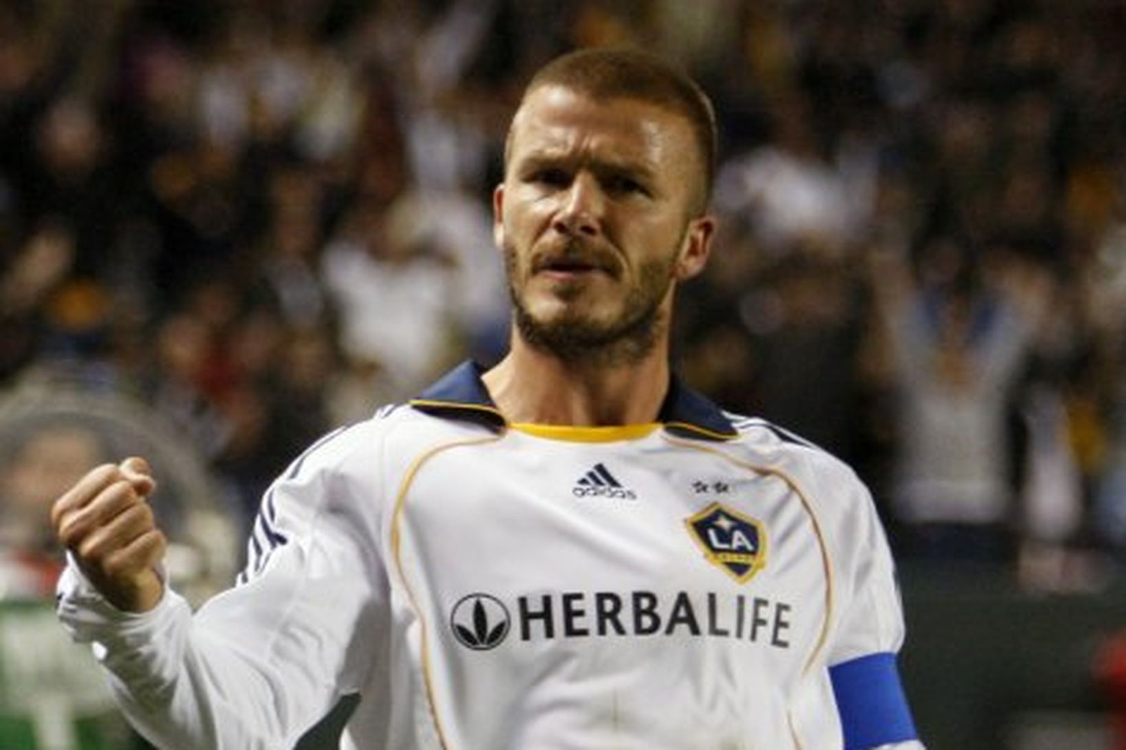 David Beckham var á skotskónum með LA Galaxy.