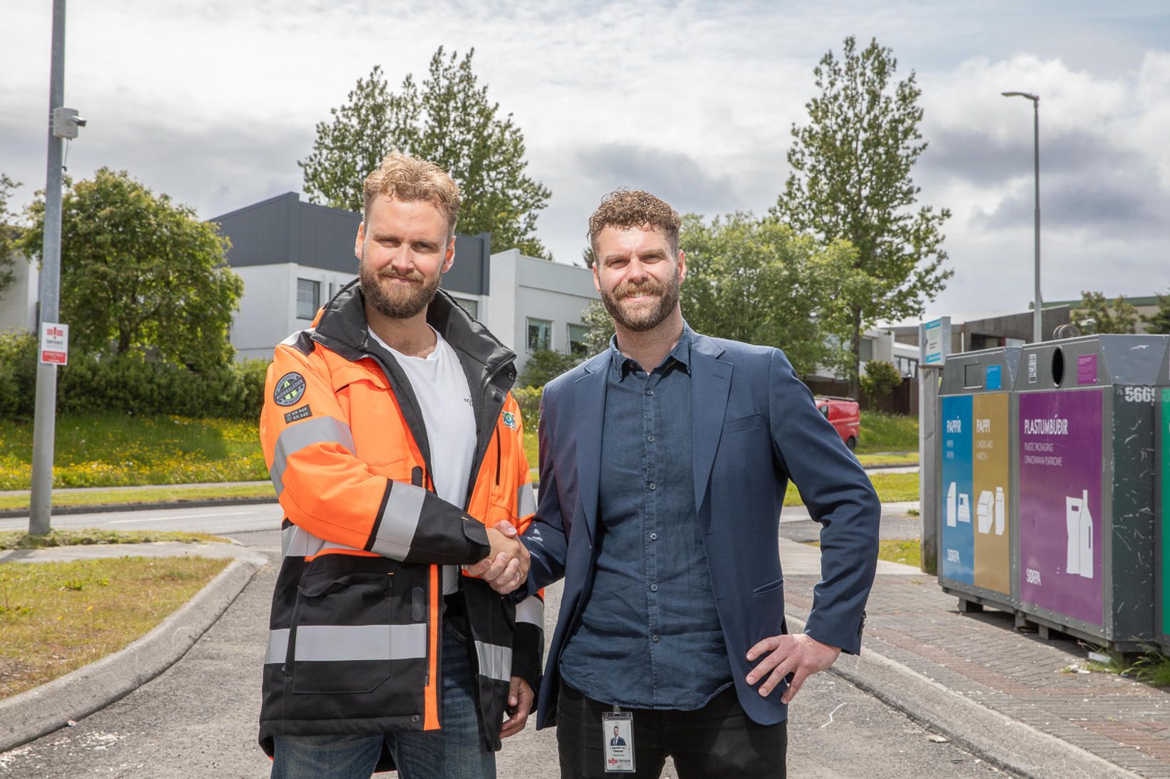 Gunnar Dofri Ólafsson, sviðsstjóri þjónustu- og samskiptasviðs Sorpu, og Sigurður …
