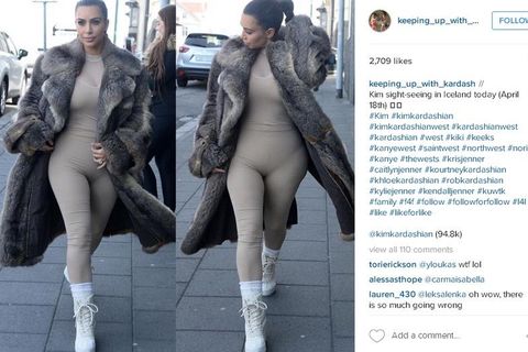 Kim's unusual outfit worn in Reykjavik made fashion headlines around the world today.