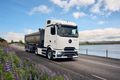 Vörubíll Nýjasta tegund rafmagnsbíls frá Benz, af gerðinni e Actros 600.