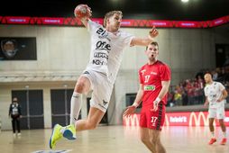Bjarki Már Elísson í leiknum í dag.