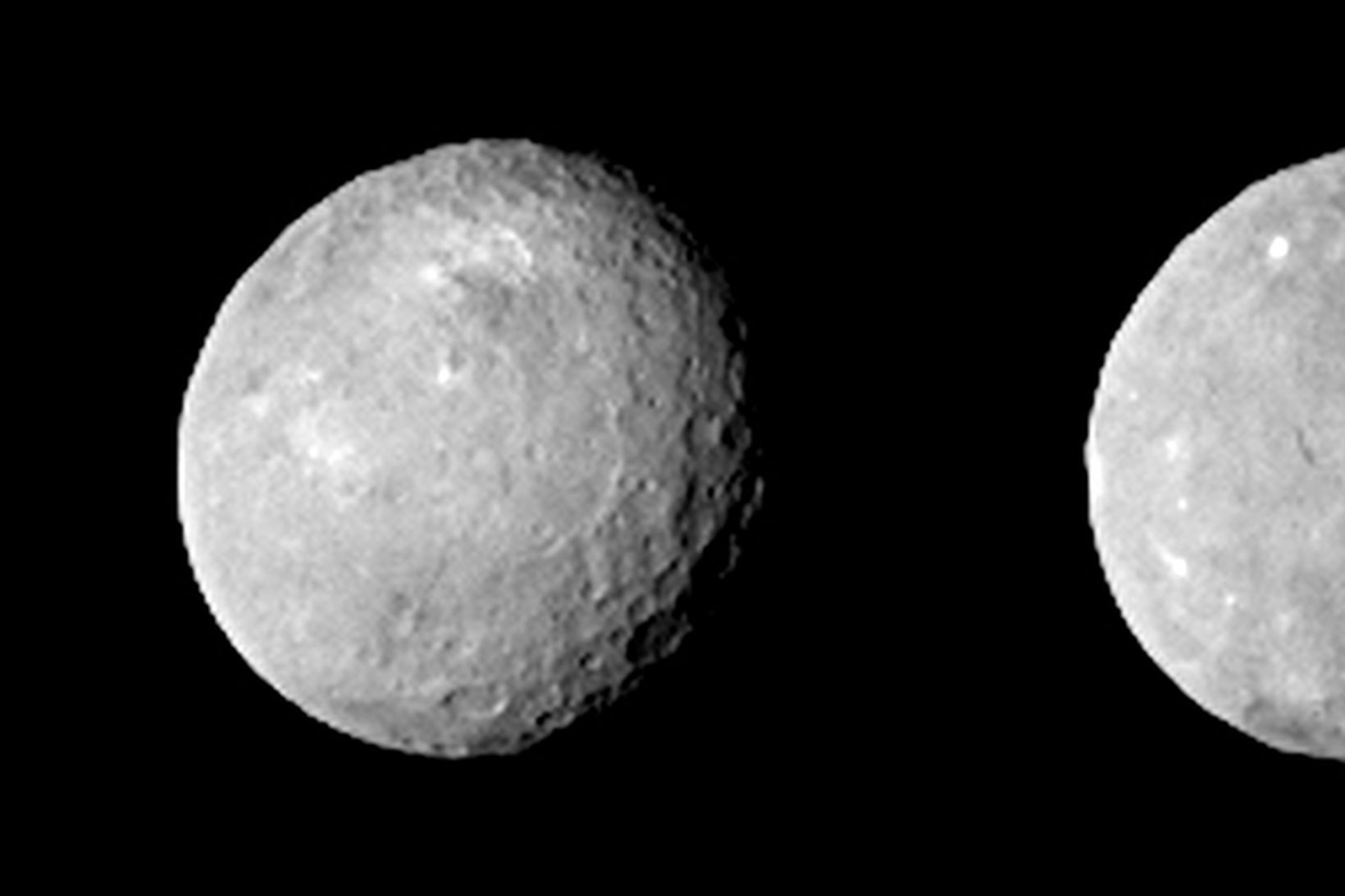 Ceres eins og dvergreikistjarnan kom fyrir sjónir Dawn 12. febrúar.