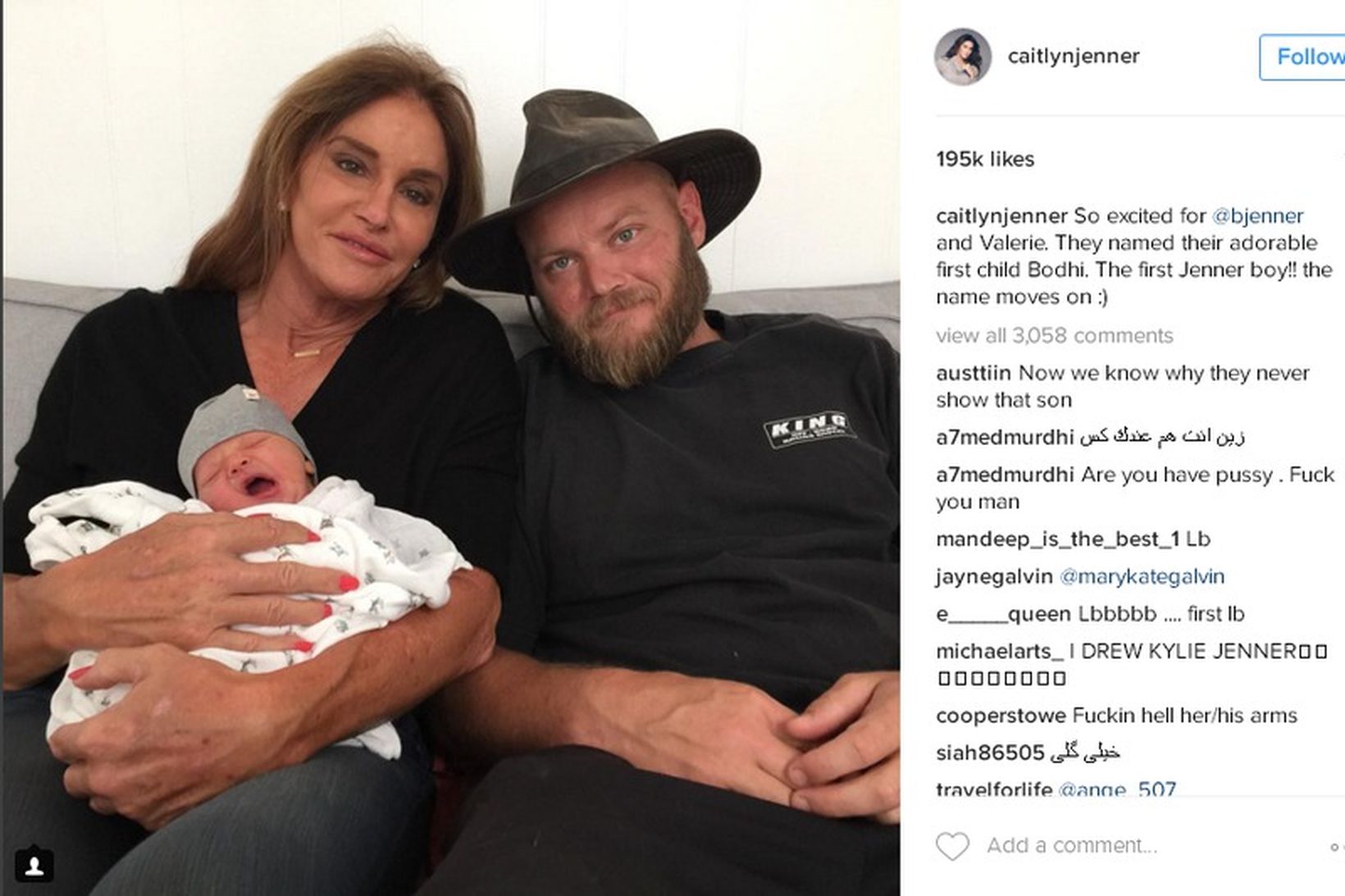 Caitlyn Jenner frums nir barnabarni