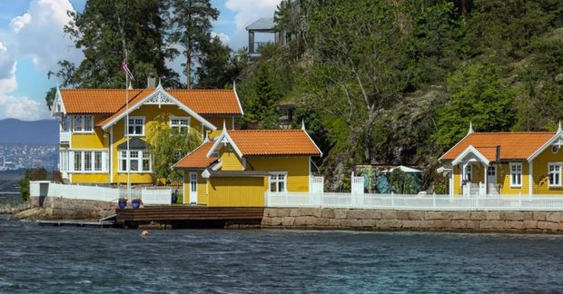 Glæsileg orlofseign við sjóinn í Noregi.