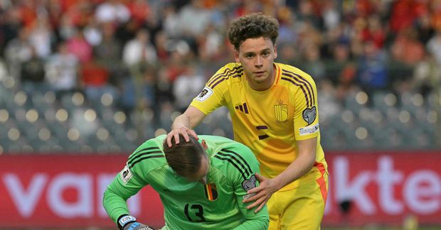 Maxim de Cuyper í leik með belgíska landsliðinu.