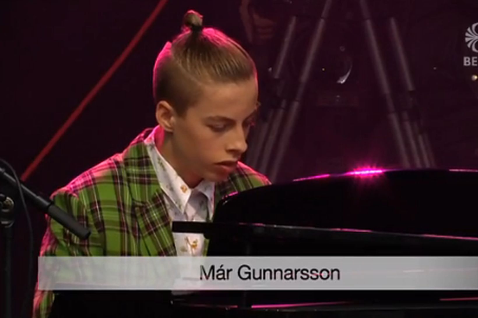 Már Gunnarsson, 15 ára tónlistarmaður.