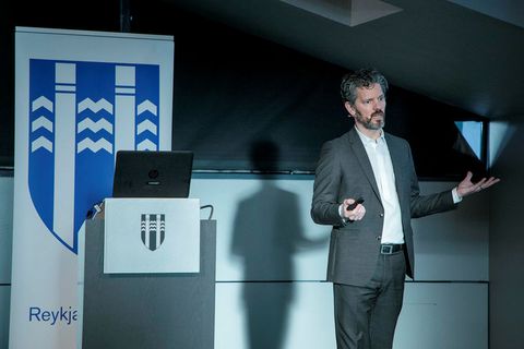 Mayor Dagur B. Eggertsson  presented ideas for new housing this morning at the City Hall in Reykjavik.