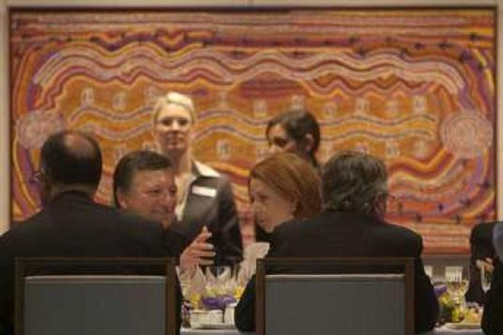 Barroso er í opinberri heimsókn í Ástralíu. Hér er hann …