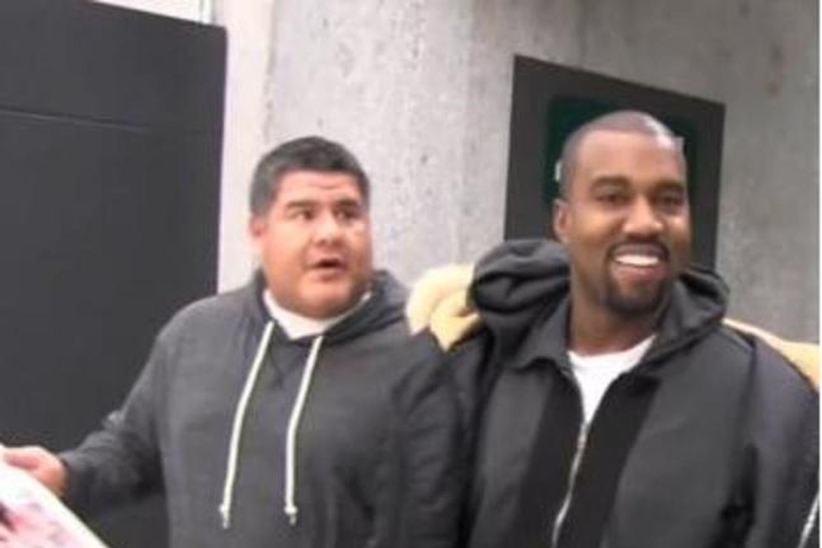 Aðdáandi Kanye West kom með vitlausa ljósmynd á flugvöllinn.