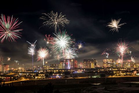 Fireworks in Reykjavik last year.