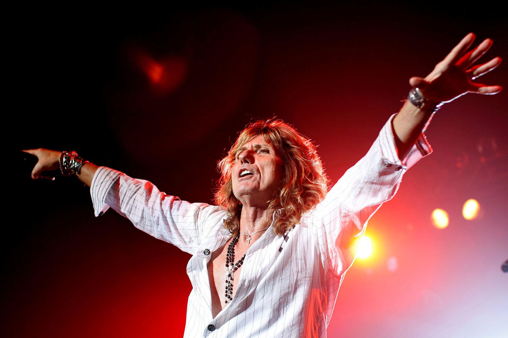 David Coverdale í Laugardalshöllinni árið 2008. Hann þótti ekki í …