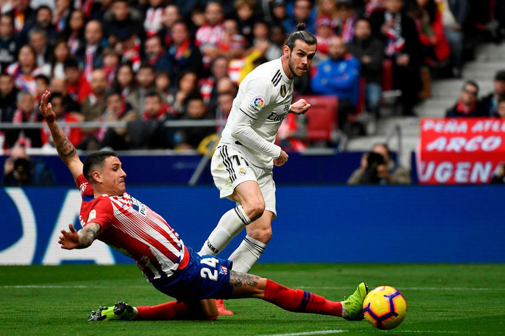Gareth Bale í leiknum gegn Atlético Madrid.