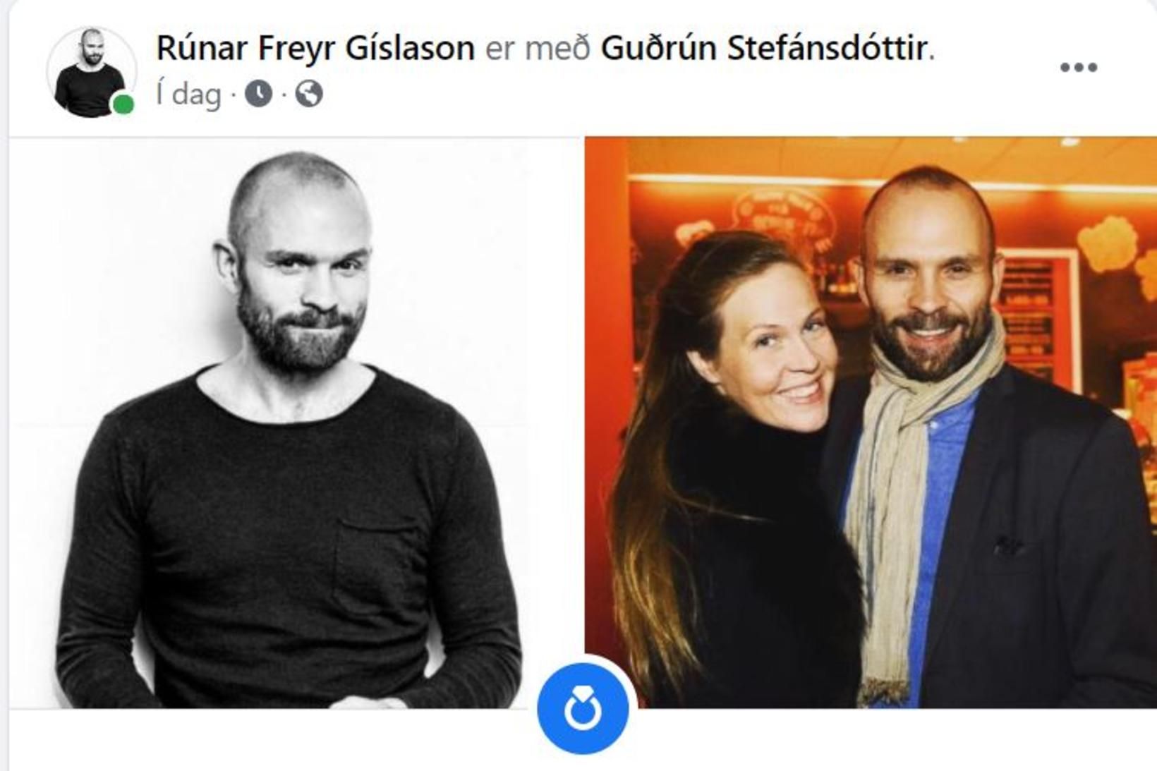 Rúnar Freyr Gíslason og Guðrún Jóna Stefánsdóttir eru trúlofuð.