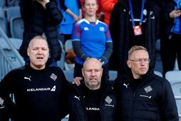Ásmundur og Ólafur eru hér ásamt Þorsteini Halldórssyni landsliðsþjálfara.