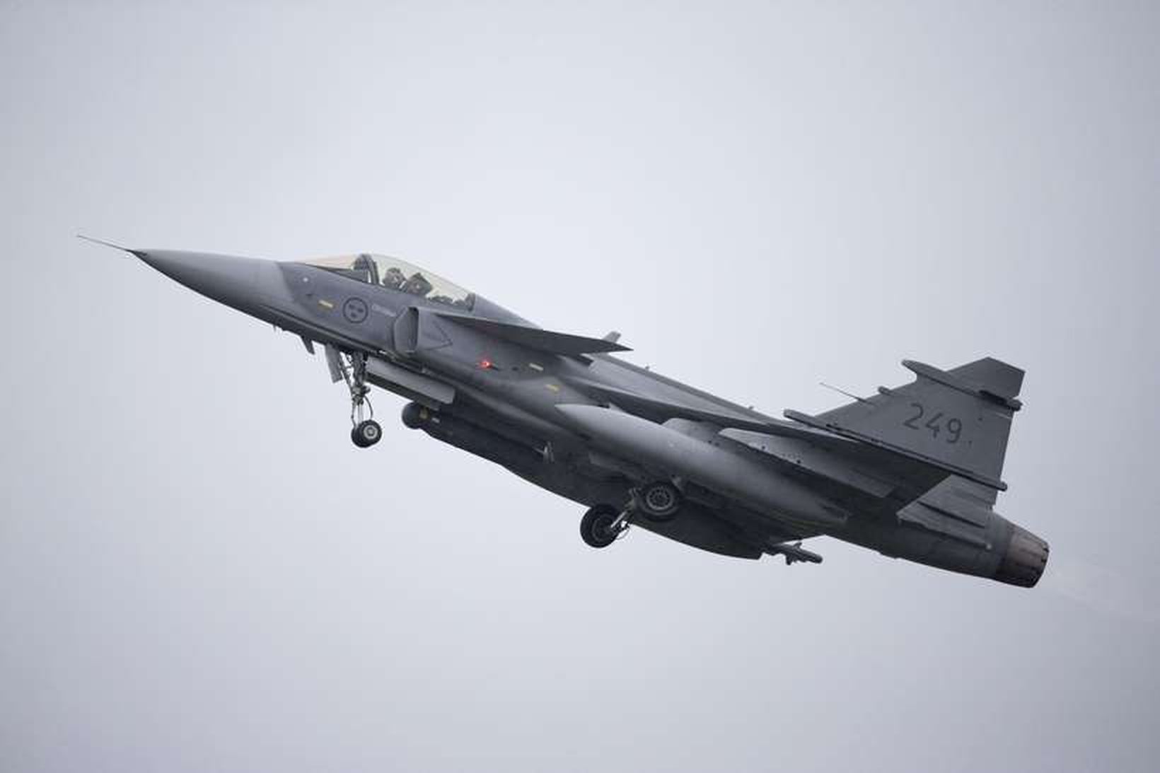 JAS Gripen orrustuþota.