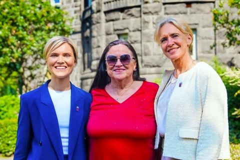 Kristrún Frostadóttir forsætisráðherra, Inga Sæland félags- og húsnæðismálaráðherra og Þorgerður Katrín Gunnarsdóttir utanríkisráðherra.