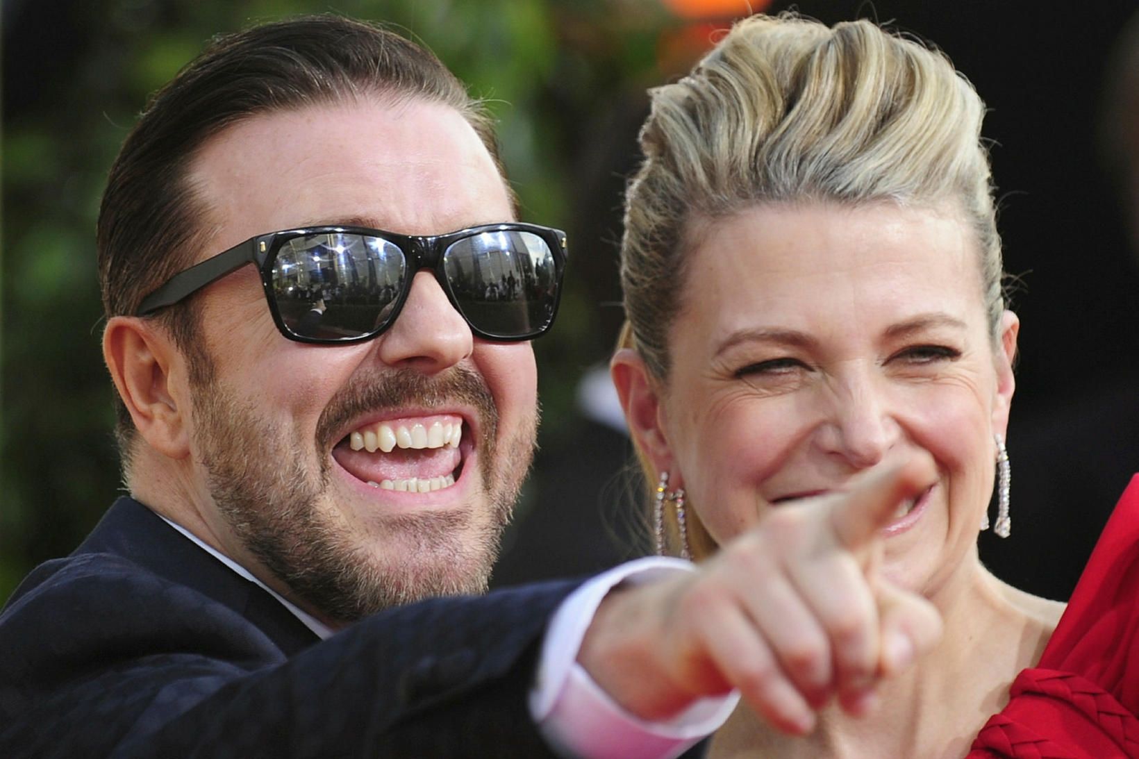 Ricky Gervais og Jane Fallon.