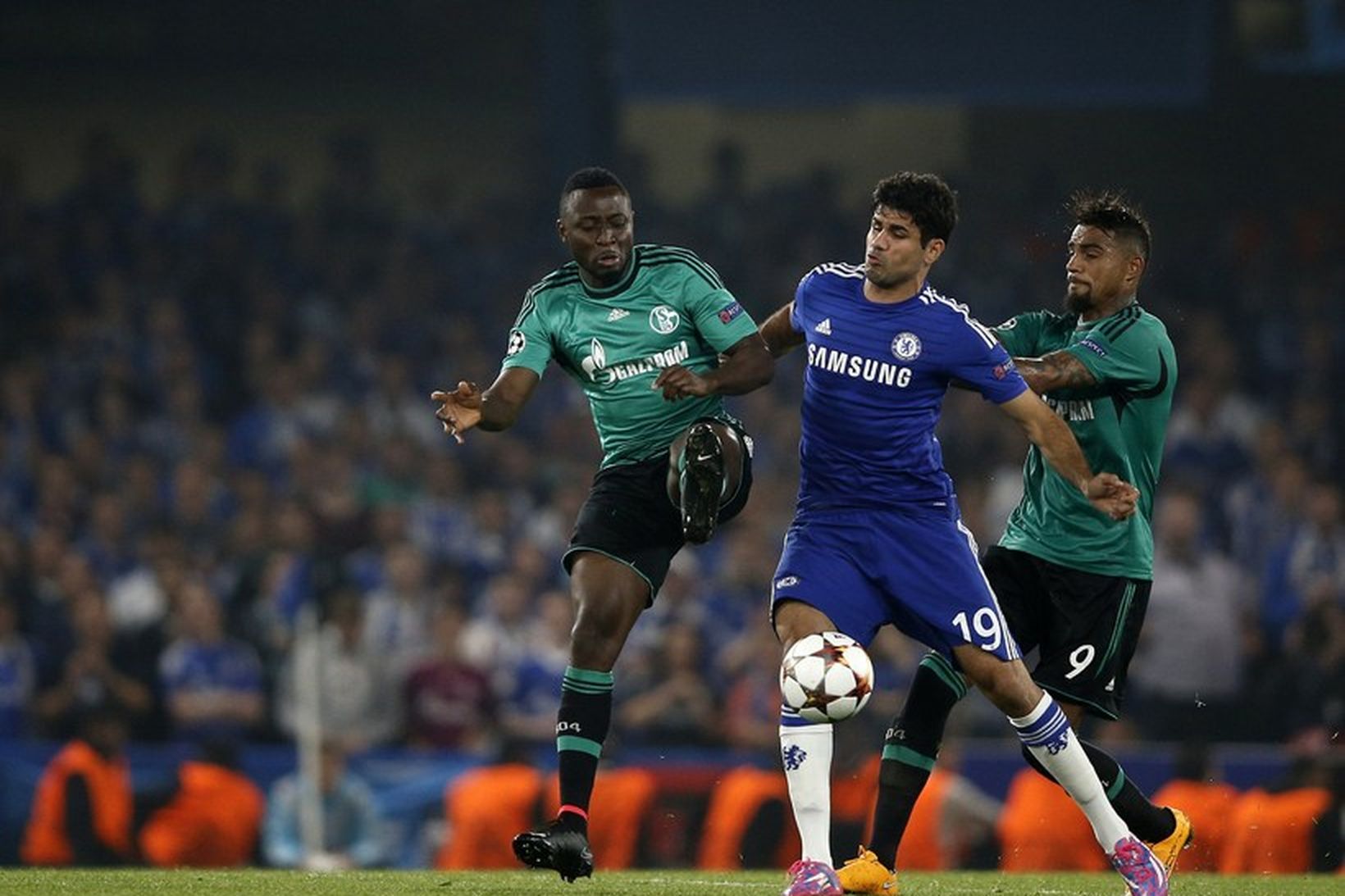 Diego Costa spilaði síðasta korterið gegn Schalke í gærkvöld.