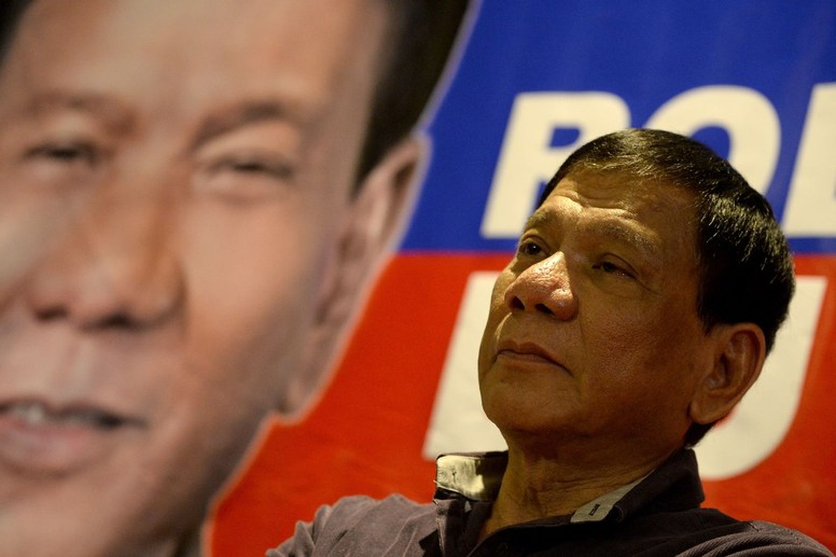 Rodrigo Duterte tilkynnti um forsetaframboð sitt á fundi í Manila …