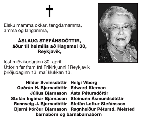 Áslaug Stefánsdóttir,