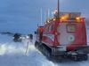 A snowmobile from the rescue team Landsbjörg.