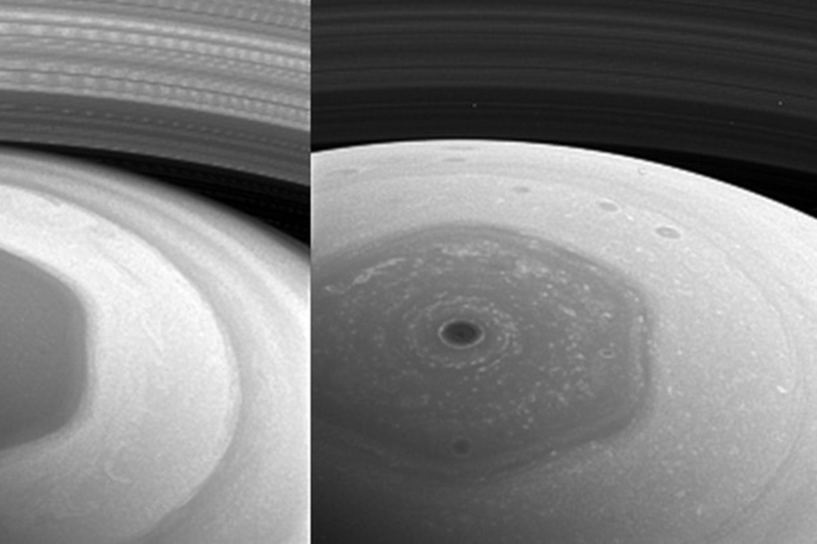 Nýjustu myndirnar sem geimfarið Cassini tók af Satúrnusi.